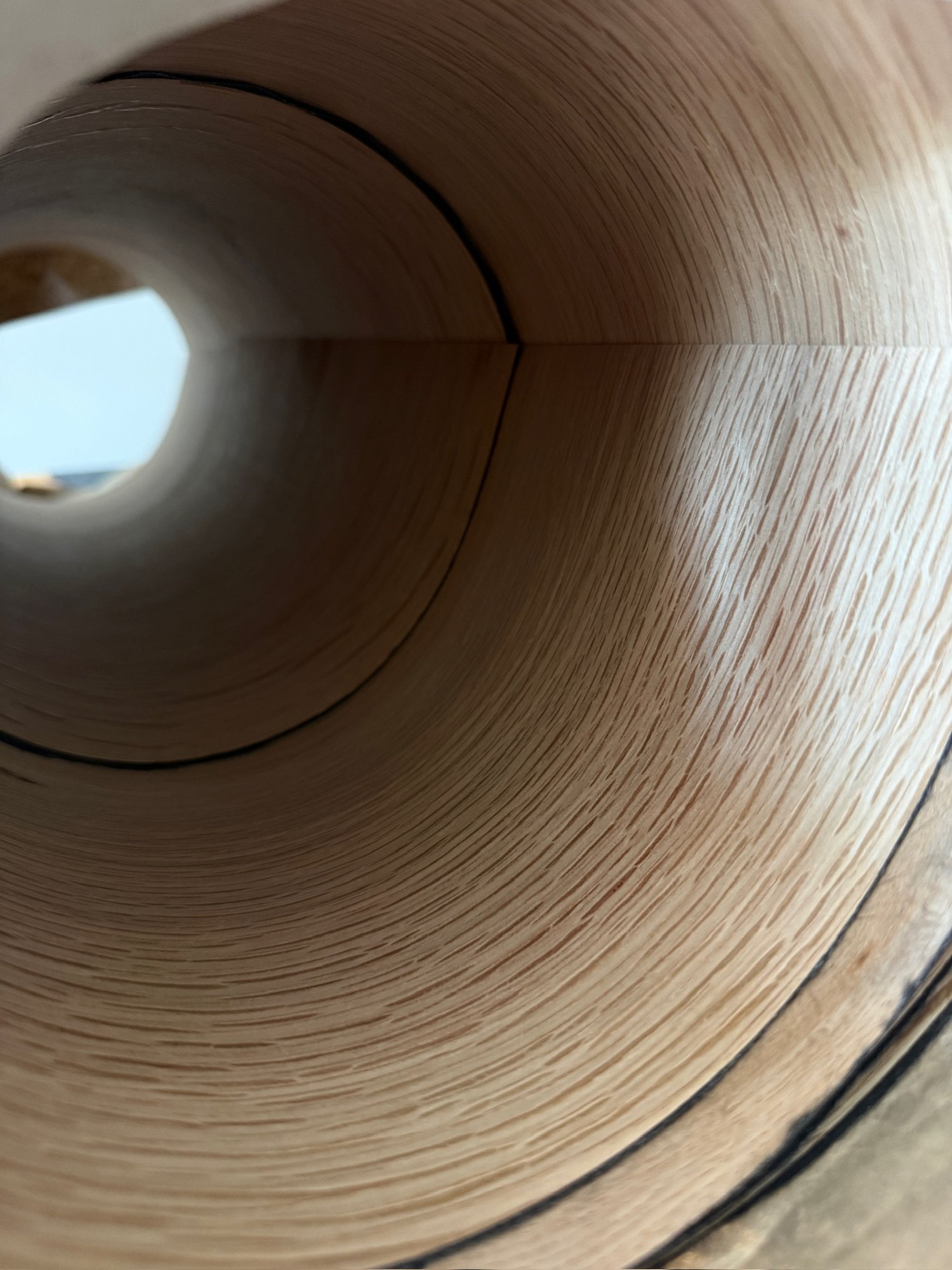 Holz für den Ausbau — komplett auf dem Dach des T5 transportiert